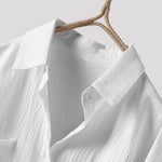 Solid Color Cotton And Linen Shirt