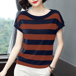 Striped Slimming Short Sleeve