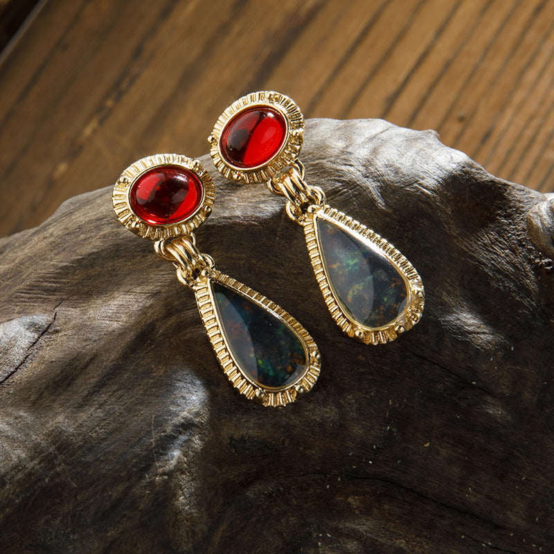 Teardrop Opal Earrings