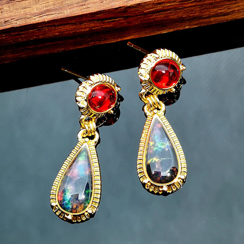 Teardrop Opal Earrings