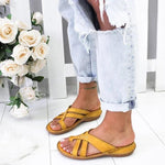Women Thick Platform PU Leather Slippers
