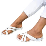 Women Thick Platform PU Leather Slippers