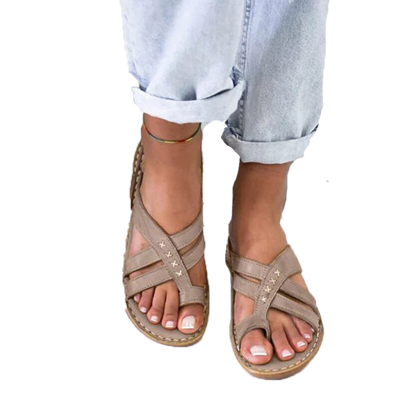 Women Thick Platform PU Leather Slippers