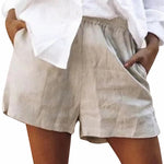 Women's Cotton Linen Casual Simple Shorts