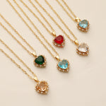 Zircon Heart Necklace Full of Diamonds