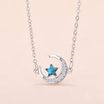Zircon Star Moon Necklace