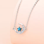 Zircon Star Moon Necklace