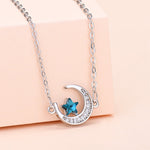 Zircon Star Moon Necklace
