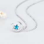 Zircon Star Moon Necklace