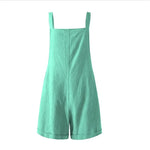 Button Casual Bib Pants