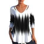 Long Sleeve Top With Ombre Print