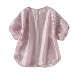 Striped Crew Neck Short Sleeve T-Shirt