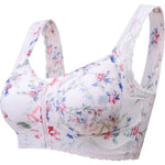 FRONT ZIPPER WIRELESS FLOWER BRA