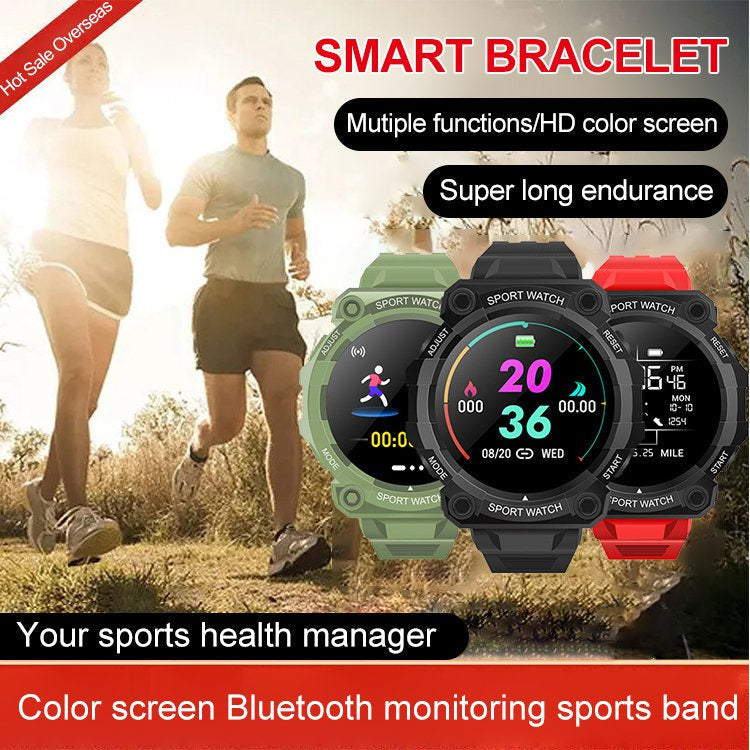 Color Screen Waterproof Touch Control Sports Pedometer Smart Bracelet