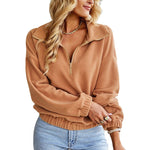Elastic Waist Casual Sweatshirt