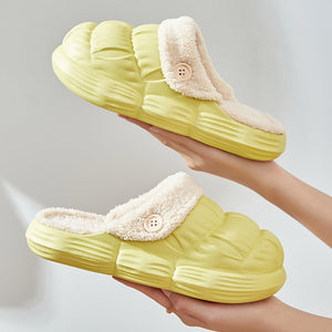 Plush Lining Detachable Plush Slippers