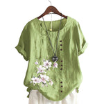 Floral Cotton Linen Shirt