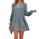 Solid Color Panel Button T-Shirt