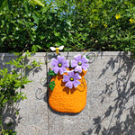 Hand-Painted Wrought Iron Vase