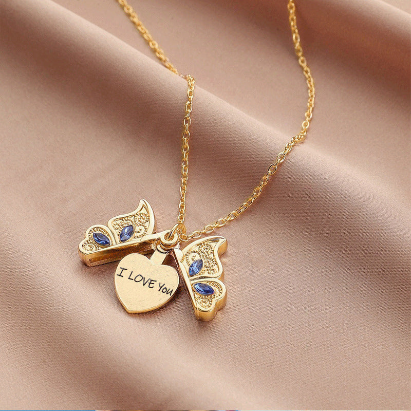 Butterfly Heart Necklace