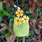 Hand-Painted Wrought Iron Vase
