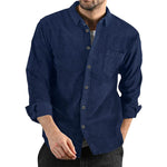 Men's Long Sleeve Casual Vintage Pocket Shirt